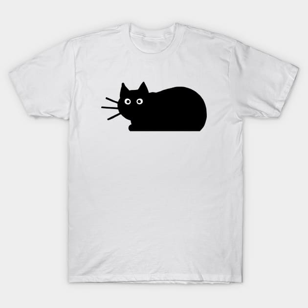 Black Cat T-Shirt by Coffee Squirrel